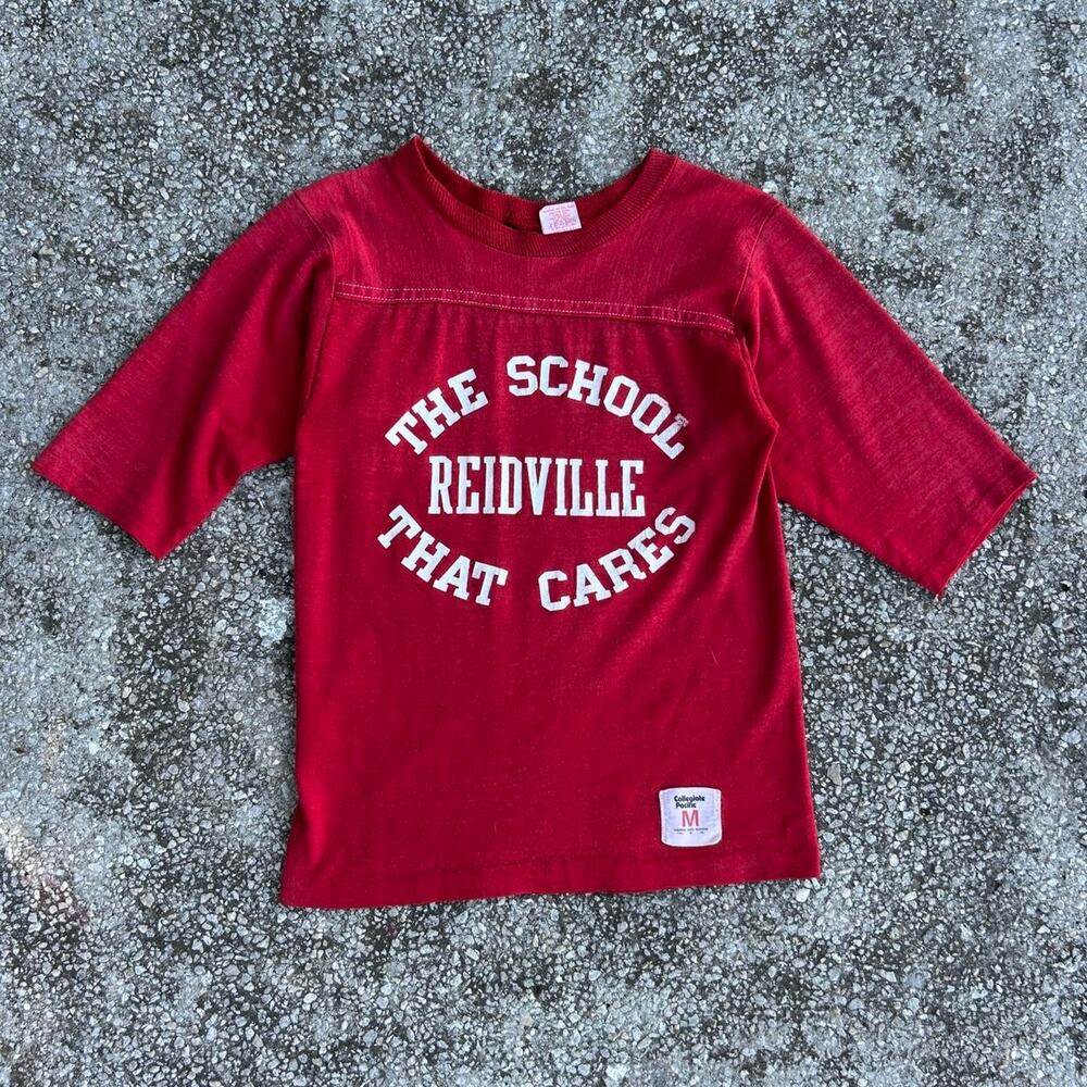 red vintage 90s athletic tee